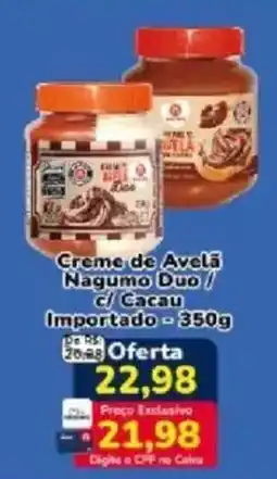Nagumo Creme de Avelã Nagumo Duo c/ Cacau oferta
