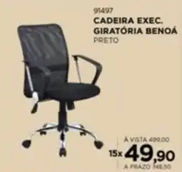 Benoit Cadeira Exec. Giratória Benoá oferta