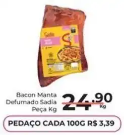 Comercial Esperança Bacon Manta Defumado Sadia oferta