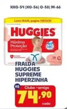 Boa Supermercados Fralda huggies supreme hiperzinha oferta