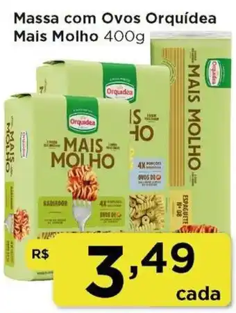 Massa com Ovos Orquídea Mais Molho