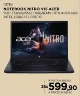 Benoit Notebook Nitro V15 Acer oferta
