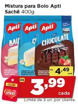 Rede Vivo Mistura para bolo apti sachê 400g oferta