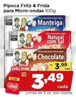 Rede Vivo Pipoca fritz & frida para micro-ondas oferta