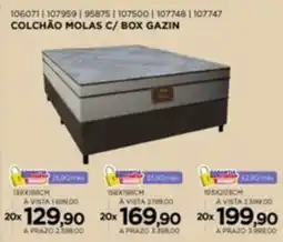 Benoit Colchão Molas c/ Box Gazin oferta