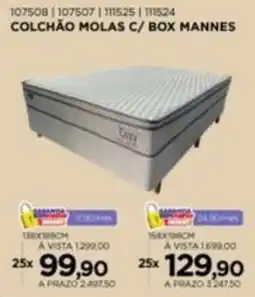 Benoit Colchão Molas C/ Box Mannes oferta