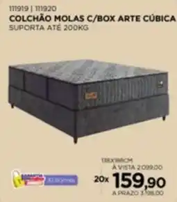 Benoit Colchão Molas C/Box Arte Cúbica oferta