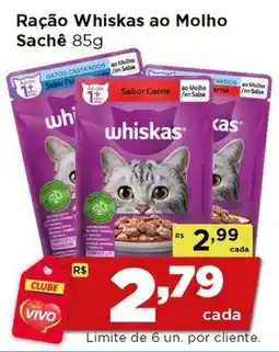 Rede Vivo Ração Whiskas ao Molho oferta