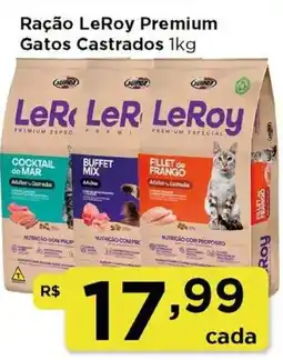 Rede Vivo Ração LeRoy Premium Gatos Castrados oferta