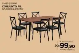 Benoit Conjunto fil nogueira/preto oferta