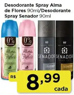 Rede Vivo Desodorante Spray Alma de Flores/Desodorante Spray Senador oferta