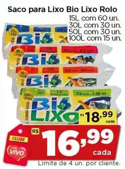 Rede Vivo Saco para Lixo Bio Lixo Rolo oferta