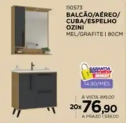 Benoit Balcão aéreo cuba espelho ozini oferta