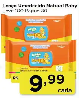 Rede Vivo Lenço Umedecido Natural Baby oferta