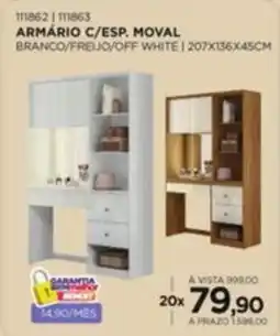 Benoit Armário C/ESP moval branco freijo off white oferta