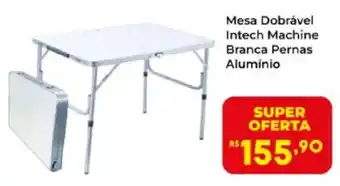 Mesa Dobrável Intech Machine Branca Pernas Alumínio