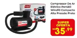 Semar Supermercado Compressor de ar elétrico portátil wind10 compacto alta pressão preto oferta