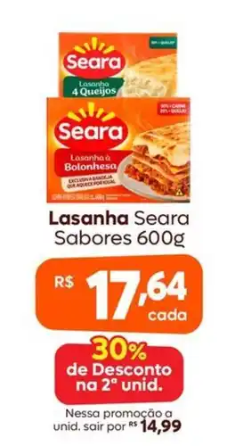 Supermercados Pague Menos Lasanha seara sabores oferta