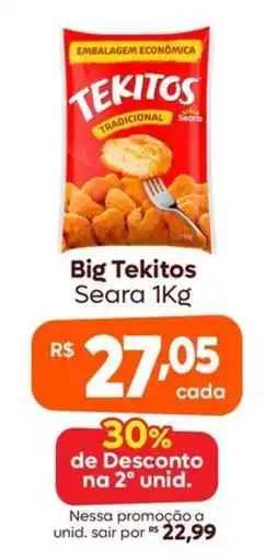 Supermercados Pague Menos Big Tekitos Seara oferta