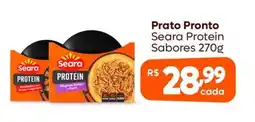 Supermercados São Vicente Prato Pronto Seara Protein Sabores oferta