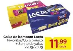 Carrefour Caixa de bombom lacta favoritos/ouro branco + sonho de valsa oferta