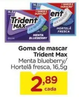 Carrefour Goma de mascar trident max menta blueberry/ hortelã fresca oferta