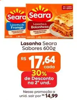 Supermercados São Vicente Lasanha seara sabores oferta