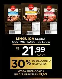 Supermercados São Vicente Linguiça seara gourmet sabores oferta
