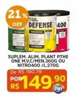 Pinheiro Supermercado Suplem. alim. plant pthe one m.v.c/men.360g ou nitro400 /l.270g oferta