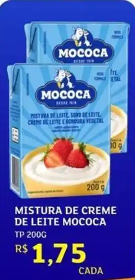 Mistura de creme de leite mococa