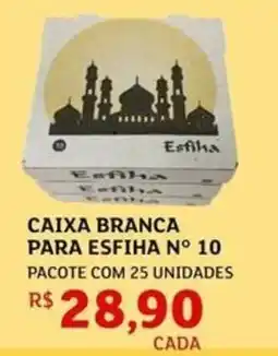 Assaí Atacadista Caixa branca para esfiha nº 10 oferta