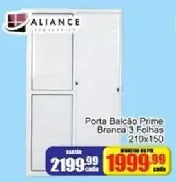 Mauro Center Porta Balcão Prime Branca 3 Folhas oferta