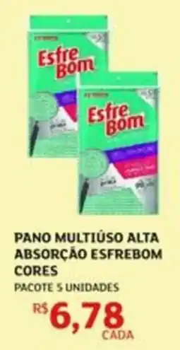Assaí Atacadista Pano multiuso alta absorção esfrebom cores oferta