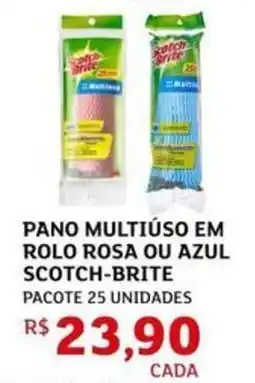 Assaí Atacadista Pano multiuso em rolo rosa ou azul scotch-brite oferta