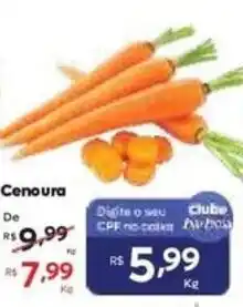 Barbosa Supermercados Cenoura oferta