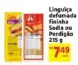 Mercado Extra Linguiça defumada fininha Sadia ou Perdigão oferta
