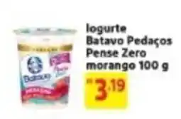 Mercado Extra logurte batavo pedaços pense zero morango oferta