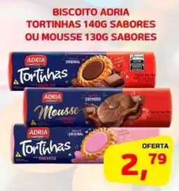 Cercadão Biscoito adria tortinhas s sabores ou mousse s sabores oferta