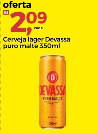 Frangolândia Cerveja lager Devassa puro malte 350ml oferta
