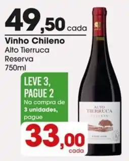 Zaffari Vinho Chileno Alto Tierruca Reserva oferta