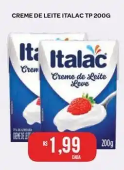 Atacadão Dia a Dia Creme de leite italac leve oferta