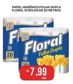 Atacadão Dia a Dia Papel higiênico folha dupla floral oferta