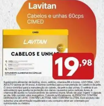 Lavitan cabelos e unhas 60cps