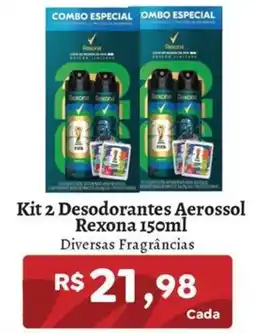 Novo Atacarejo Kit 2 Desodorantes Aerossol Rexona oferta