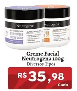 Novo Atacarejo Creme Facial Neutrogena 100g Diversos Tipos oferta