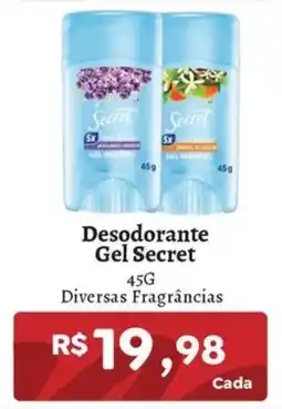 Novo Atacarejo Desodorante gel secret oferta