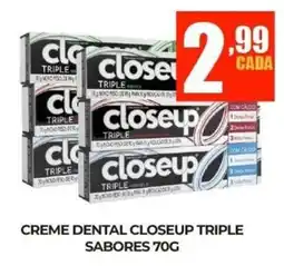 Fort Supermercados Creme dental closeup triple sabores oferta