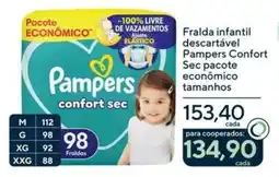 Drogaria Coop Fralda infantil descartável Pampers Confort Sec oferta