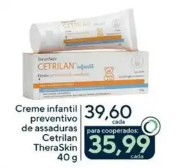 Drogaria Coop Creme infantil preventivo de assaduras Cetrilan TheraSkin oferta