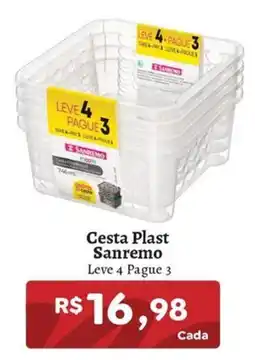 Novo Atacarejo Cesta plast sanremo oferta